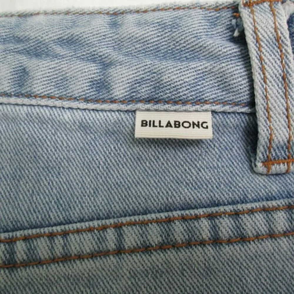 Billabong Long Time Mid-Rise Cotton Denim Shorts-Denim-24-NWT
